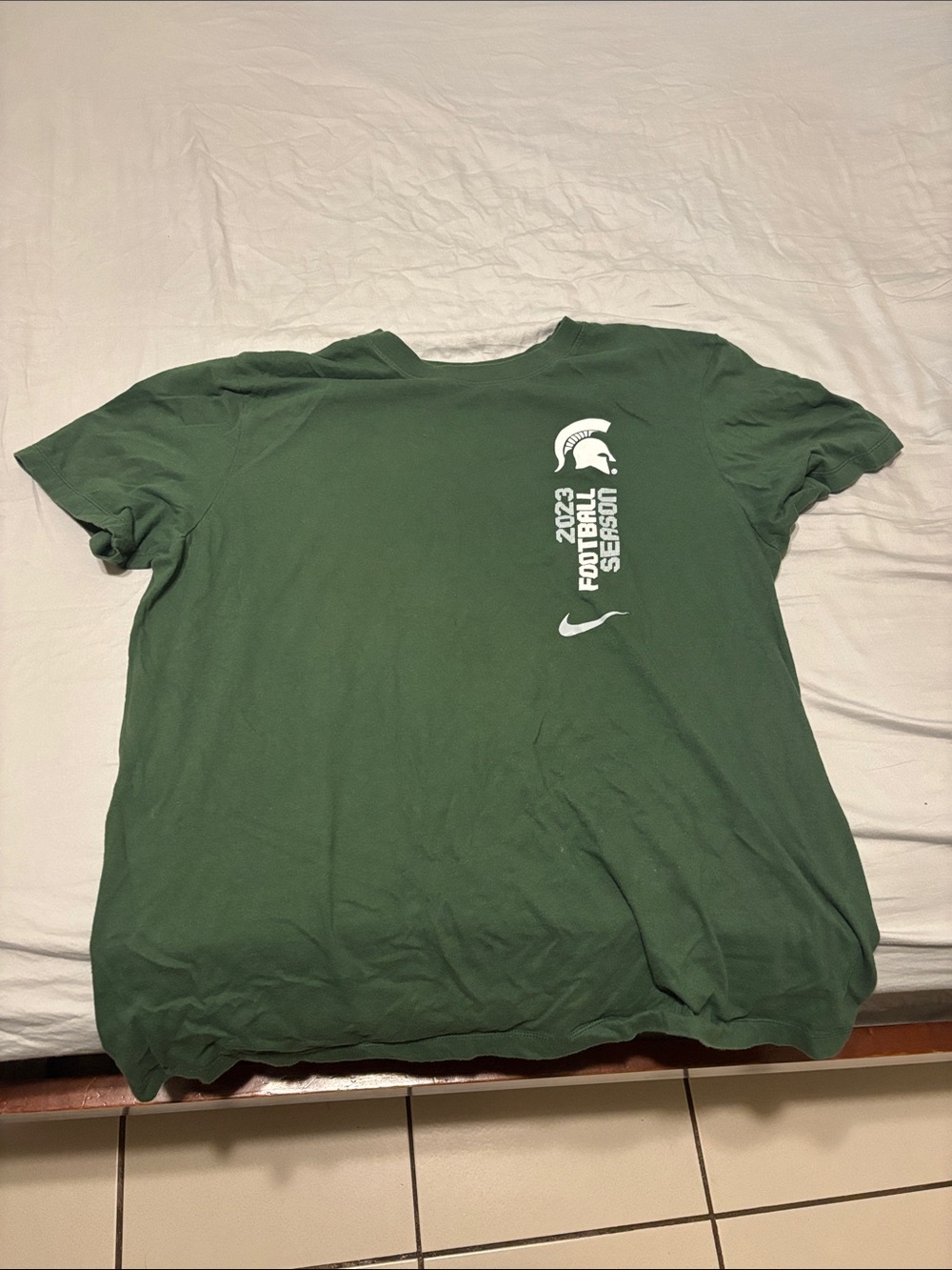 Nike Men's Dark Green Michigan State Football Short Sleeve Tee
